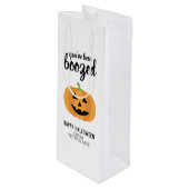 Sie wurden angekurbelt - Kürbiskürbis-Halloween-Pa Geschenktüte Für Weinflaschen (Vorderseite Schrägansicht)