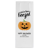 Sie wurden angekurbelt - Kürbiskürbis-Halloween-Pa Geschenktüte Für Weinflaschen (Vorderseite)