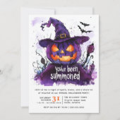 Sie wurden gebettet Wasserfarbe Kürbiskürbis Hallo Einladung (Vorderseite)