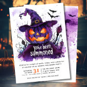 Sie wurden gebettet Wasserfarbe Kürbiskürbis Hallo Einladung