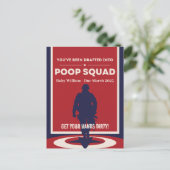 Sie wurden in eine Squad Gekackt - Baby Reveal Postkarte (Stehend Vorderseite)