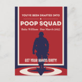Sie wurden in eine Squad Gekackt - Baby Reveal Postkarte (Vorderseite)