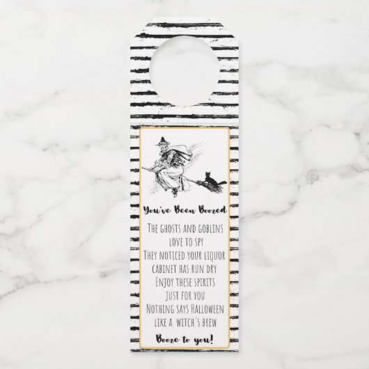 Sie wurden mit Flaschenmarken versehen Flaschenanhänger (Vorderseite)