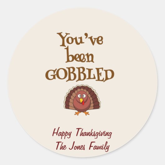 Sie wurden mit Geschenketiketten versehen Runder Aufkleber (Vorderseite)