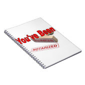 Sie wurden notariell beglaubigt notizblock (Rechte Seite)
