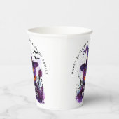 Sie wurden zu einer Lila Kürbishexe eingeladen Pappbecher (Rechts)