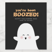 Sie wurden zu Halloween Niedliches Geist-Weinetike Weinetikett (Einzelnes Label)