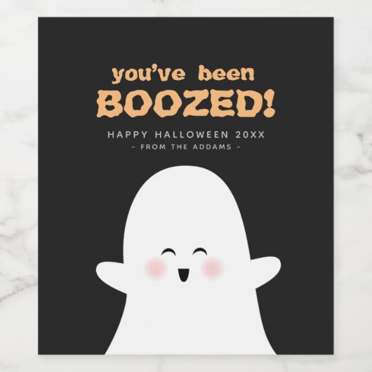 Sie wurden zu Halloween Niedliches Geist-Weinetike Weinetikett (Einzelnes Label)