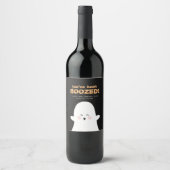 Sie wurden zu Halloween Niedliches Geist-Weinetike Weinetikett (Vorderseite)