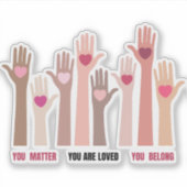 Sie zählen Affirmation Decal Aufkleber (Vorderseite)