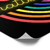 Sie zählen Rainbow Black Inspiration Poster (Ecke)