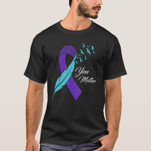 Sie zählen Ribbon Suicide Awareness Mental Health T-Shirt