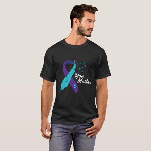 Sie zählen Ribbon Suicide Awareness Mental Health T-Shirt (Vorne ganz)