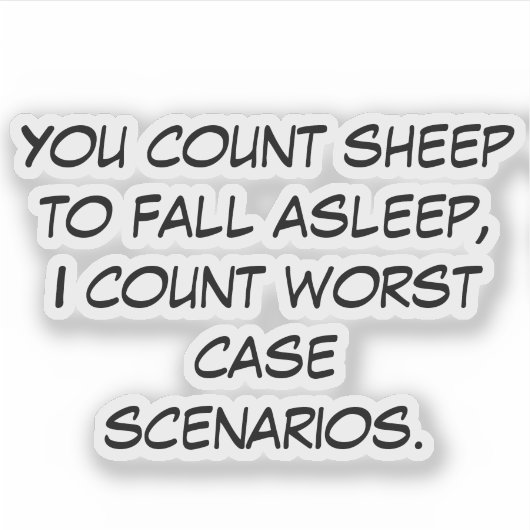 Sie zählen Schafe Aufkleber (Vorderseite)