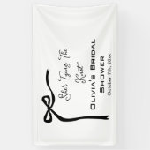 Sie zähmt das Brautparty der schwarzen Bow-Grenze Banner (Vertikal)