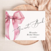 Sie zähmt das Brautparty des Knot-Pink-Bows Gästebuch