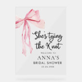 Sie zähmt das Brautparty des Knotens und das Begrü Acrylschild (Vorderseite)