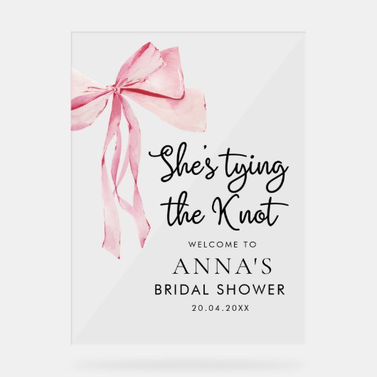 Sie zähmt das Brautparty des Knotens und das Begrü Acrylschild (Vorderseite)