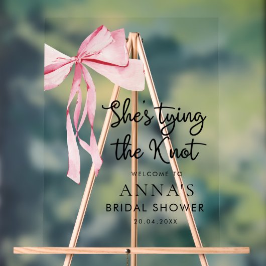 Sie zähmt das Brautparty des Knotens und das Begrü Acrylschild (Neutral)