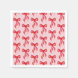 Sie zähmt das Brautparty des rosa Roten Bows. Serviette