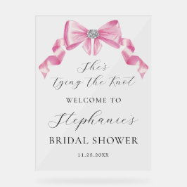 Sie zähmt das Brautparty des unrosa Bowes Acrylschild