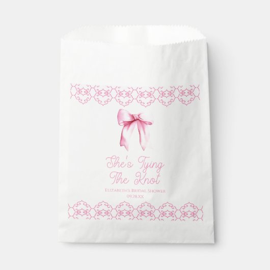 Sie zähmt das Brautparty des unrosa Bowes Geschenktütchen (Vorderseite)