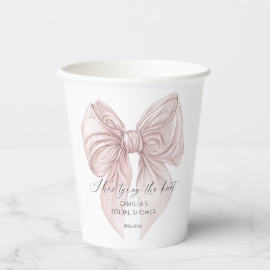 Sie zähmt das Brautparty des unrosa Bowes Pappbecher (Vorderseite)