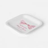 Sie zähmt das Brautparty des unrosa Bowes Pappteller (Gewinkelt)