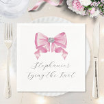 Sie zähmt das Brautparty des unrosa Bowes Serviette<br><div class="desc">Diese Brautparty-Servietten zeichnen sich durch ein seidig rosa Bug-Design mit Imitat-Rhinestonen aus. Sie können diese Servietten mit dem Namen der Braut personalisieren. Diese Servietten sind Teil einer Kollektion,  die passende Brautparty-Produkte enthält.</div>