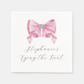 Sie zähmt das Brautparty des unrosa Bowes Serviette (Vorderseite)