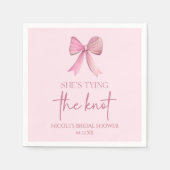 Sie zähmt das Brautparty des unrosa Bowes Serviette (Vorderseite)