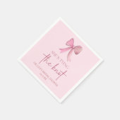 Sie zähmt das Brautparty des unrosa Bowes Serviette (Ecke)