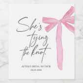 Sie zähmt das Brautparty des unrosa Bowes Weinetikett (Einzelnes Label)