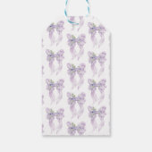 Sie zähmt das Brautparty Lilac Bow Geschenkanhänger (Rückseite)