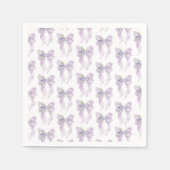 Sie zähmt das Brautparty Lilac Bow Serviette (Vorderseite)
