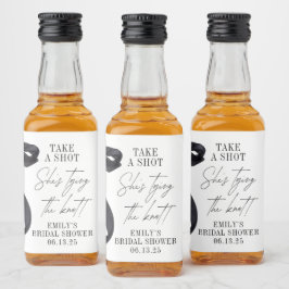 Sie zähmt das Gastgeschenk des Knotens-Brautparty Alkoholflaschenetikett