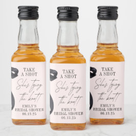 Sie zähmt das Gastgeschenk des Knotens-Brautparty Alkoholflaschenetikett