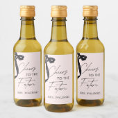 Sie zähmt das Gastgeschenk des Knotens-Brautparty Weinetikett (Flaschen)