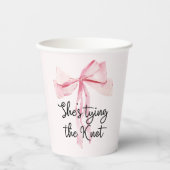 Sie zähmt das knospenrosa Brautparty Pappbecher (Vorderseite)