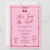 Sie zähmt das rote Brautparty des Knot-Bows Einladung