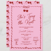 Sie zähmt das rote Brautparty des Knot-Bows Einladung