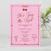 Sie zähmt das rote Brautparty des Knot-Bows Einladung