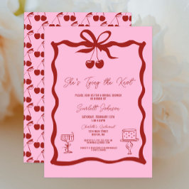 Sie zähmt das rote Brautparty des Knot-Bows Einladung