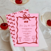 Sie zähmt das rote Brautparty des Knot-Bows Einladung