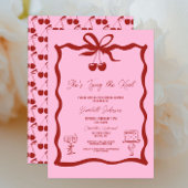 Sie zähmt das rote Brautparty des Knot-Bows Einladung