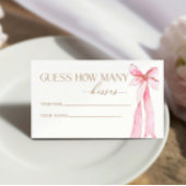 Sie zähmt den Knoten zu schätzen, wie viele Küsse Begleitkarte