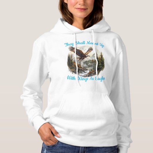 Sie ziehen sich mit Flügeln als Adler auf Hoodie (Vorderseite)