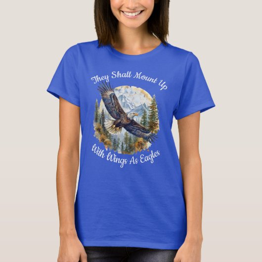 Sie ziehen sich mit Flügeln als Adler auf T-Shirt (Vorderseite)