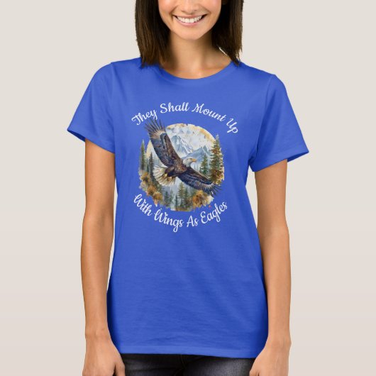 Sie ziehen sich mit Flügeln als Adler auf T-Shirt (Vorderseite)
