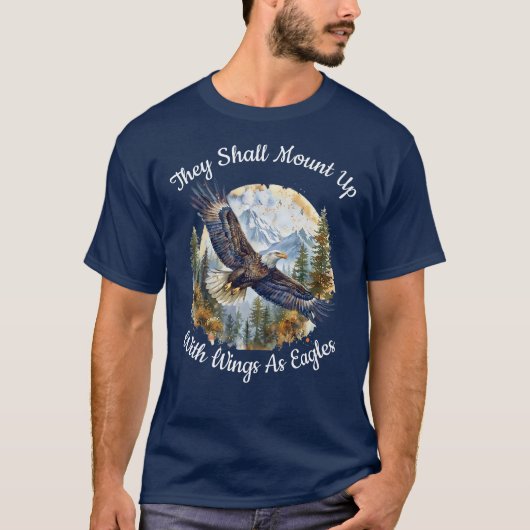 Sie ziehen sich mit Flügeln als Adler auf T-Shirt (Vorderseite)